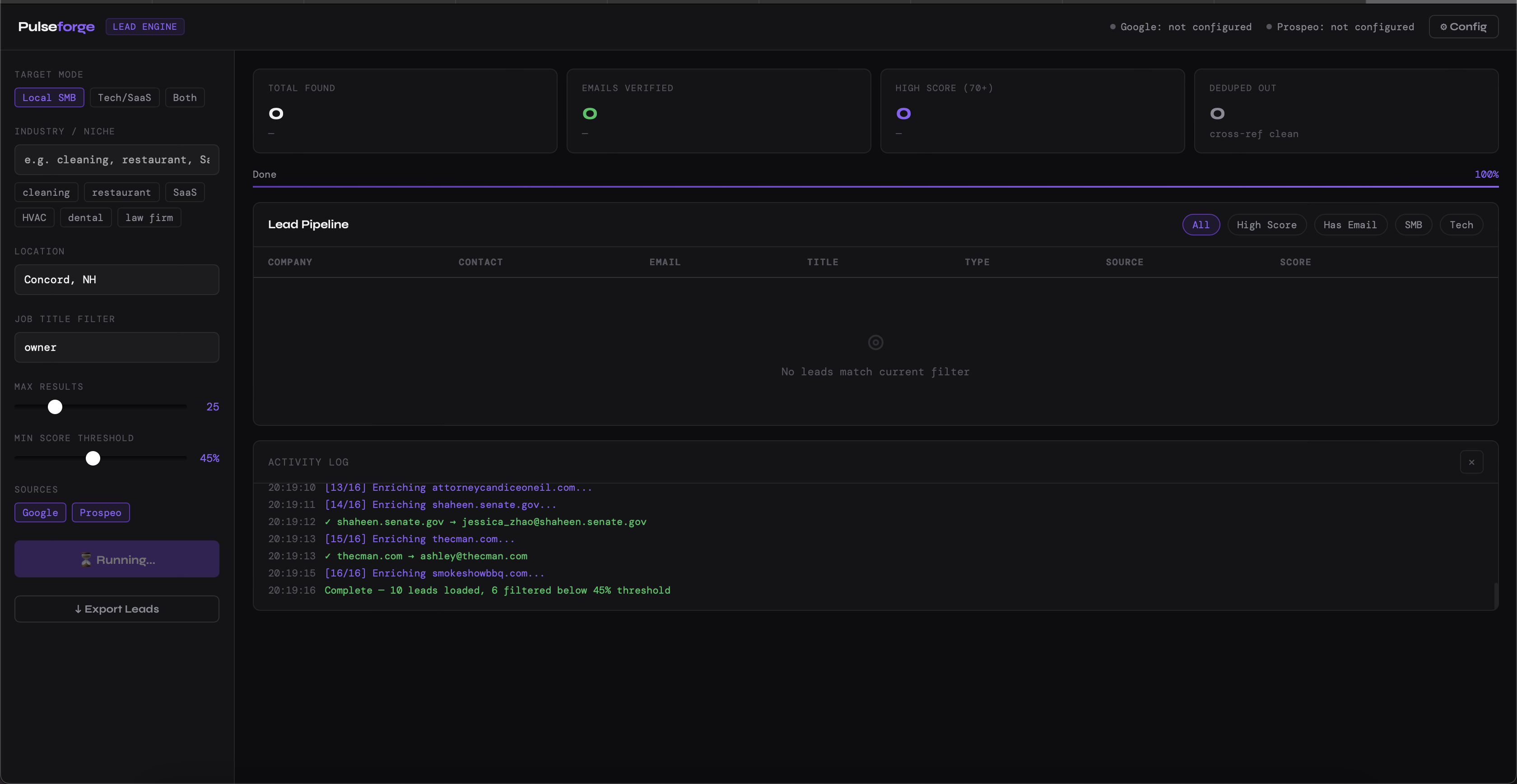 Pulseforge Lead Engine